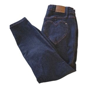 Judy Blue Jeans, Dark Wash With Red Stitching And Heart-Shaped Pockets